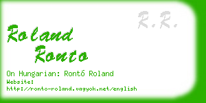 roland ronto business card